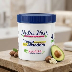 Crema Alisadora Nutri Hair 4 en 1 - Keratina, Aguacate y Karité