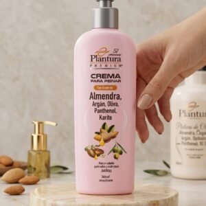 Crema para Peinar Plantura Premium - Almenra, Argán, Oliva, Panthenol y Karité (240ml)