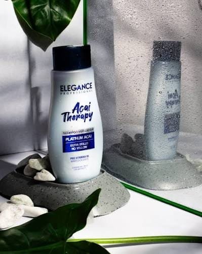 Shampoo Matizador Elegance Acai Therapy - Corrección y Brillo