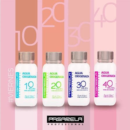 Agua Oxigenada Pasarela Profesional - Variedad de Volúmenes