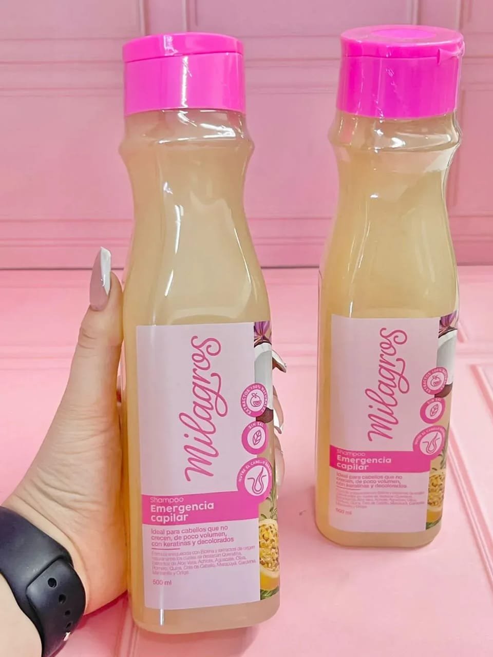 Shampoo Emergencia Capilar Milagros - Nutrición para Crecimiento y Volumen