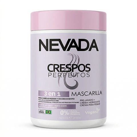 Mascarilla 3 en 1 Nevada - Nutrición Vegana para Crespos Perfectos