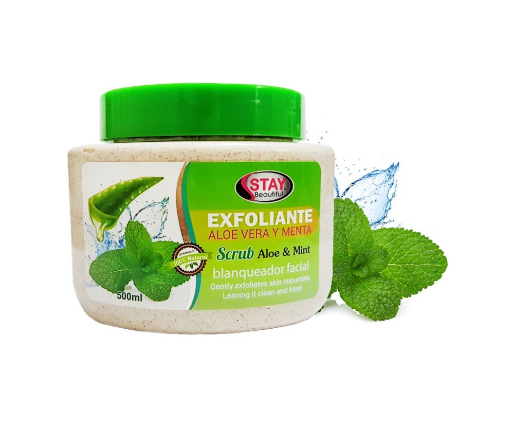 Exfoliante Blanqueador Facial Stay Beautiful - Aloe Vera y Menta