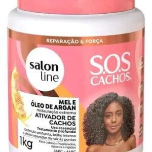 Ativador de Cachos S.O.S Cachos Salon Line - Restauración Extrema con Miel y Aceite de Argán