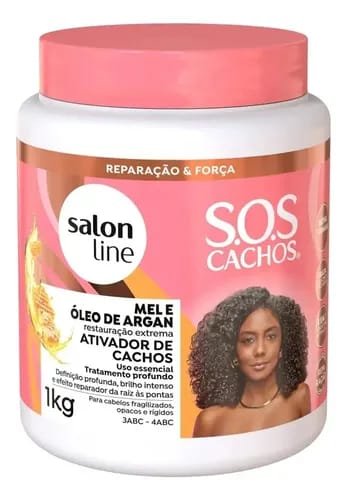 Ativador de Cachos S.O.S Cachos Salon Line - Restauración Extrema con Miel y Aceite de Argán