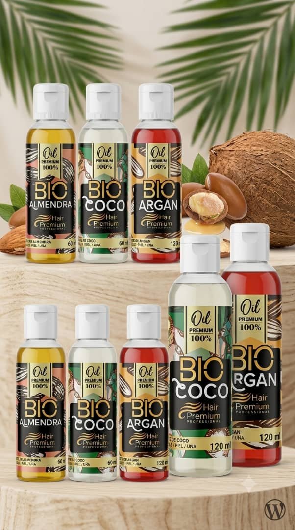 Aceites Premium 100% Bio - Nutrición Versátil para Cabello, Piel y Uñas