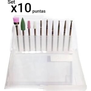 Set de 10 Puntas para Torno - Versatilidad y Precisión para Manicura