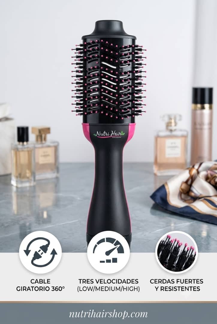 Cepillo Secador Voluminizador 3 en 1 Nutri Hair