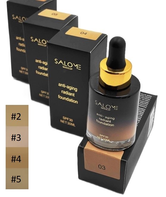 Anti-Aging Radiant Foundation (Base Radiante Antiedad) de Salome Makeup.